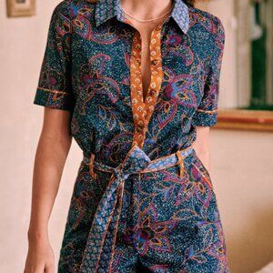 Sezane "Elise" Jumpsuit Romper - Size 36 (S)